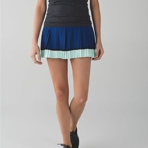 Lululemon Pleat To Street II Poseidon Sea Mist Blue Pleated Tennis Skirt Size 4